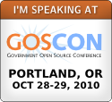I'm Speaking at GOSCON - October 27-28, 2010 - Portland, OR
